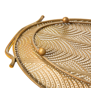 Plateaux de service alimentaire design en laiton vintage Plateaux de service en métal antique avec poignées pour la maison et le restaurant Plateaux de service uniques - Product Image 4