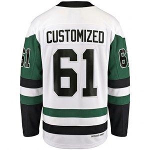 Manufacturer sublimation white green <b>black</b> Custom ice hockey Jersey fullSleeve breathable customized team numberlogo <b>men</b> apparel - Product Image 6
