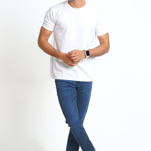 T-shirt de fitness pour homme, coupe ajustée, en polyester/coton de haute qualité, écologique, séchage rapide, grammage lourd, imprimé sur mesure - Product Image 2