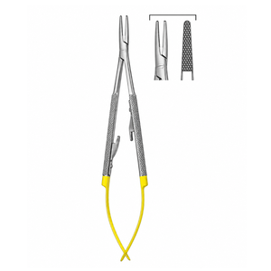 Pinza recta Castroviejo con inserciones TC, pinzas de disección y enucleación con certificación CE para uso en cirugía general - Product Image 2