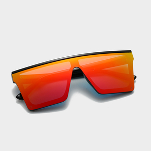 LMAMBA 1871 New Arrival Fashion Personality Custom logo Design One Piece Lens <b>square</b> <b>Frame</b> Vintage Women Men Sunglasses - Product Image 3
