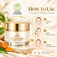 Krim Kunyit Putih 50g Krim Malam Pemutih Wajah Vitamin C untuk Semua Jenis Kulit Formula Herbal Label Pribadi untuk Wanita dalam Kemasan Tube