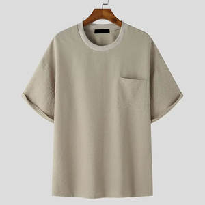 Ensemble T-shirt et short respirant de haute qualité pour homme, 100 % coton, coupe oversize, 2 pièces, séchage rapide, tenue de sport - Product Image 4