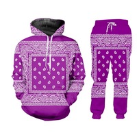 Ensemble de survêtements d'hiver tendance en coton de qualité supérieure, imprimé sérigraphié, en molleton respirant, 2 pièces, léger, à capuche, vente en gros