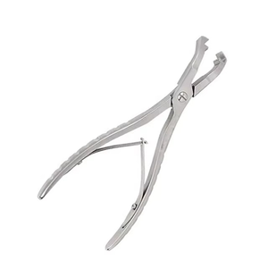 Pinzas de reducción de huesos premium, curvas, con mordazas dentadas, de acero inoxidable, para cirugía ortopédica, herramientas reutilizables para sujeción de huesos fracturados, CE - Product Image 2