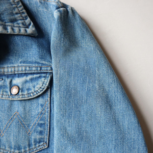 OEM Light Blue Cotton Vintage Washed Faded Effect Jacket for Men Zip-up Turn-Down Collar Jean jacket - Product Image 3