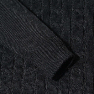 Suéter de Punto Trenzado con Cuello en V para Hombre, Manga Larga, Suave, Transpirable, de Secado Rápido, Cortavientos, Ligero, Informal, para Invierno, Oficina, Estilo Elegante - Product Image 5