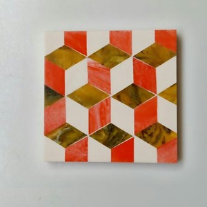 Natural Wood & Resin Classic Eco-Friendly Heat Resistant Tea <b>Coaster</b> <b>Set</b> with Inlay Design Mats & Placemats for Home Use - Product Image 4