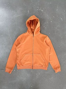 Sweat-shirt à capuche zippé avec poche avant, couleur unie, en molleton, chaud pour l'hiver, coupe oversize, tricoté, imprimé numérique, style streetwear - Product Image 2