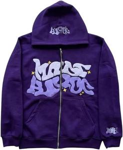 Sweat à capuche pour homme de haute qualité, poids lourd, 100% coton, broderie 3D, imprimé en relief, long, personnalisé, hiver, XS, uni, teint - Product Image 5