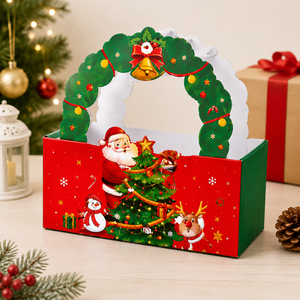 <b>Christmas</b> Gift <b>Box</b> With Handle Luxury Paper Packaging <b>Box</b> For Holiday Gift Wrapping <b>Christmas</b> Present Packaging Carrier <b>Box</b> - Product Image 5