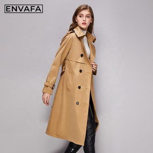 Manteau Trench Classique Long Imperméable Ceinturé pour Femme, Style Décontracté et Élégant, Double Boutonnage, Veste Détection Chic, Meilleures Ventes - Product Image 3