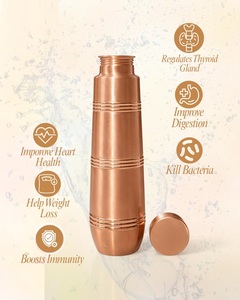 Botella de Agua de Cobre Ecológica de 950 ml, Frasco de Cobre Hermético para Almacenar Agua Potable, para el Hogar, la Cocina y el Fitness - Product Image 2