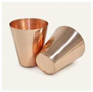 Ensemble de verres à eau coniques en cuivre pur faits à la main, collection Skies Traders, écologiques, vente en gros, vaisselle ayurvédique - Product Image 5
