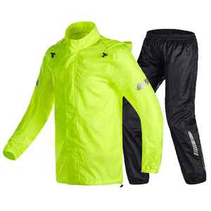 Conjunto de Chaqueta y Pantalones Impermeables con Capucha, Color Verde Lima y Negro, Poliéster, para Senderismo, Camping y Uso Casual para Adultos - Product Image 5