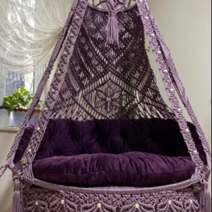 Silla Colgante Grande de Macramé - Product Image 1