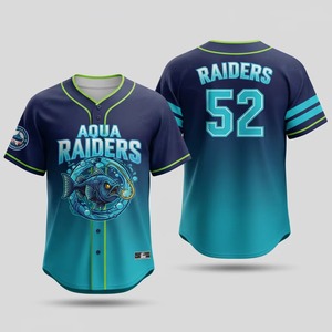 Maillot de baseball personnalisé professionnel, entièrement sublimé, pour équipes, softball, jeunes et adultes - Product Image 1