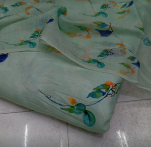 ผ้าลินินผสมพิมพ์ลายสำหรับชุดออกงาน พร้อมผ้าคลุมไหล่ สำหรับสุภาพสตรี เหมาะสำหรับงานเทศกาลและคอลเลคชั่นงานปาร์ตี้ - Product Image 6