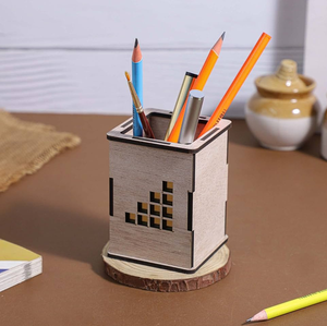 Support à stylos en MDF de haute qualité, design étoile découpée, organisateur de bureau, étui de rangement pour papeterie, le plus vendu en promotion - Product Image 5