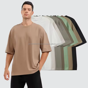 เสื้อยืดผู้ชายผ้าฝ้าย 100% ทรงหลวม คอกลม แขนสั้น สไตล์ลำลองสำหรับฤดูร้อน รับสกรีนโลโก้ - Product Image 2