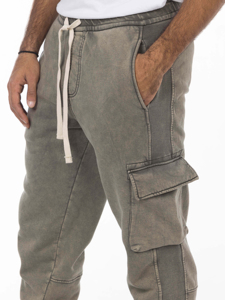 Pantalon de jogging ample en coton mi-lourd multi-poches pour homme, style hip-hop, nouvelle collection hiver 2026 de Clush Industries - Product Image 2