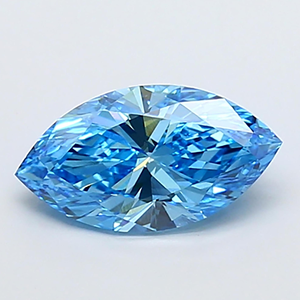Diamant bleu vif fantaisie de taille marquise cultivé en laboratoire, pierre précieuse lâche certifiée IGI, 5-7 carats, percée au laser pour la fabrication de bijoux - Product Image 2