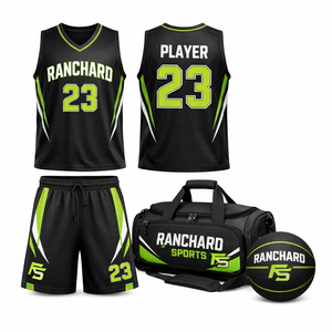 ชุดยูนิฟอร์มบาสเก็ตบอลแบบกำหนดเอง เสื้อเจอร์ซีย์ตาข่ายและกางเกงขาสั้น ชุดบาสเก็ตบอล OEM ชุดยูนิฟอร์มพิมพ์ลายแบบระเหิด ชุดเสื้อบาสเก็ตบอลชาย - Product Image 4