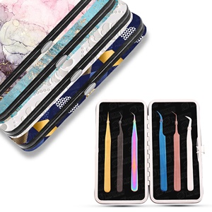 Japanese Steel Eyelash Tweezers High Quality Empty Magnetic <b>Case</b> for All Kinds of Tweezers in Customized Colors and Logo - Product Image 4