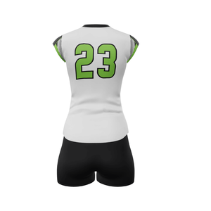 Custom Women Volleyball Jersey Set V Neck Quick Dry Breathable Sublimation Team Uniform OEM ODM Wholesale Supplier - Product Image 6