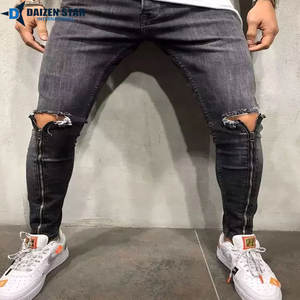 Pantalon en jean délavé tendance, collection streetwear, tissu extensible doux et respirant de qualité supérieure pour l'hiver, pantalon en jean pour homme OEM - Product Image 3