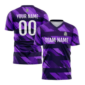 Camisetas de Fútbol de Manga Corta Personalizadas de Alta Calidad al por Mayor, Diseño de Impresión de Nombre de Equipo Personalizado OEM, Transpirables, con Protección UV - Product Image 2