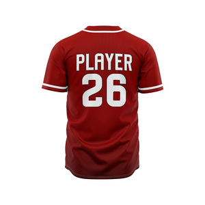 Maillot de baseball personnalisé à prix abordable, respirant, séchage rapide, unisexe, pour adultes, à manches courtes, entièrement boutonné, uniformes de club de softball - Product Image 5