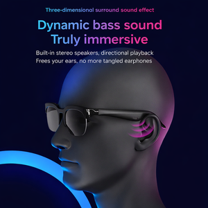 Gafas de sol Xintu XG89 ligeras con audio inteligente, gafas musicales TWS con protección contra luz azul, BT5.4, auriculares táctiles inteligentes para hombre y mujer - Product Image 1