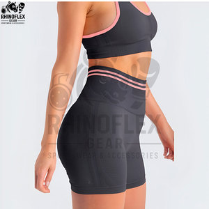 Women Yoga Clothing Two Piece <b>Set</b> Halter Neck Sports Bra Top With Shorts Wholesale Comfortable Activewear Gym Fitness Sportswear - Product Image 2