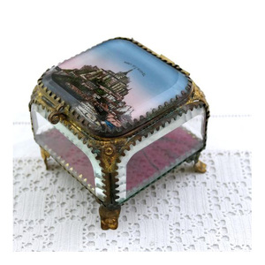 Cajas de Joyería Modernas de Latón con Vidrio Biselado y Bordes Decorativos |   Organizador de Joyas Hecho a Mano de Lujo, Color y Logotipo Personalizados - Product Image 4