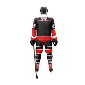 Ensemble maillot et short de sport cousus de qualité supérieure pour l'entraînement au hockey sur glace – Produit fiable pour usage sportif – Uniforme de hockey - Product Image 2