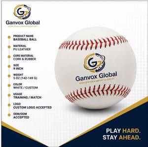 Balle d'entraînement Ganvox Global Professional Baseball taille standard haute durabilité pour droitiers et gauchers, tous niveaux - Product Image 3