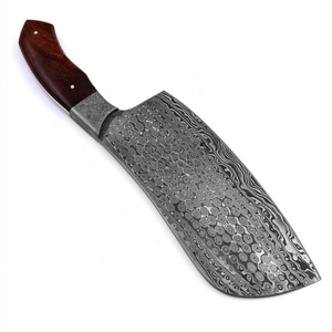Couteaux de cuisine polyvalents avec lame à motif Damas faite à la main et manche en bois confortable pour la préparation quotidienne des repas - Product Image 2