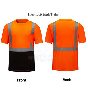 Camisetas de Trabajo Industriales de Alta Durabilidad y Alta Visibilidad, Certificadas por la CE, Tejido de Poliéster Transpirable, Ajuste Cómodo para el Trabajo Diario - Product Image 3