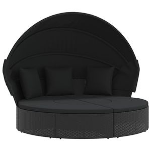 Cama de Exterior Negra para Patio, Muebles de Jardín - Product Image 2