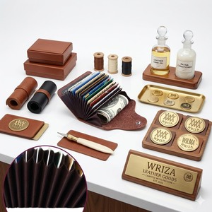 Wriza Fashion Genuine Leather Business Name Credit Card Holder <b>Wallet</b> <b>RFID</b> Blocking Large Capacity Cash Organizer For Men Women - Product Image 4