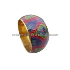 Bracelet en métal de fer de haute qualité avec des bijoux artificiels de bracelet en métal de conception de pinte de fleur avec multicolore et imprimé de fleur - Product Image 2