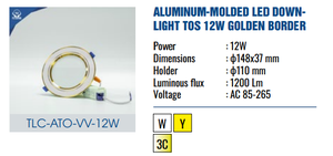 ไฟดาวน์ไลท์ LED 90มม. แบบเรียบง่ายทันสมัยพร้อมขอบสีทองคุ้มค่ามากสำหรับบ้านสำนักงานที่ได้รับการรับรองจากอลูมิเนียมผลิตในเวียดนาม - Product Image 6