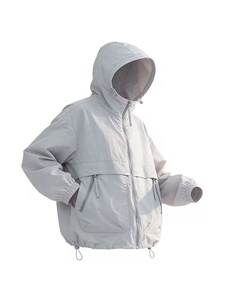 Veste coupe-vent de randonnée pour homme, veste coupe-vent d'extérieur, veste imperméable, fermeture éclair et poignets élastiques - Product Image 2