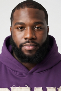 Men's Distressed Embroidery Plus Size Pullover Hoodie Heavyweight 100% Cotton Fleece Oversize Hood Casual Winter Hooded Men's - Product Image 4