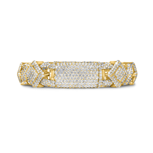 Bracelet gourmette en diamant de laboratoire VVS de qualité supérieure, taille brillant rond, design Hip Hop, bijoux fins, accessoire de mode élégant - Product Image 1