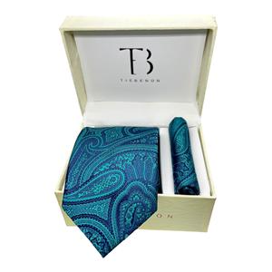 Cravate en soie Antiscia à imprimé Paisley et mouchoir de poche Combo Cravates en soie élégantes pour hommes - Product Image 3