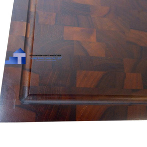 Rectangular Wooden <b>Storage</b> <b>Tray</b> Stackable Kitchen Tableware Holder Dark Brown Finish - Product Image 6