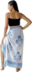 Women Boho Style Sheer Chiffon <b>Sarong</b> <b>Wrap</b> Beach Cover Up Bikini Swimsuit Summer Wear - Product Image 3
