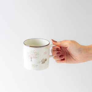 Tazas de Leche Calme Mino Ware - Hechas en Japón, Porcelana Mate, Diseño Wabi-Sabi, Lindo Patrón Floral, Aptas para Microondas y Lavavajillas, Ideales para Regalos - Product Image 6